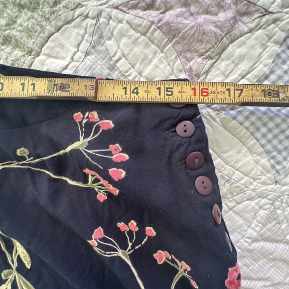 Energie Y2K Womens Midi Skirt Sz XL Floral Fairy Grunge Whimsigoth Fairycore 90s - Picture 10 of 16